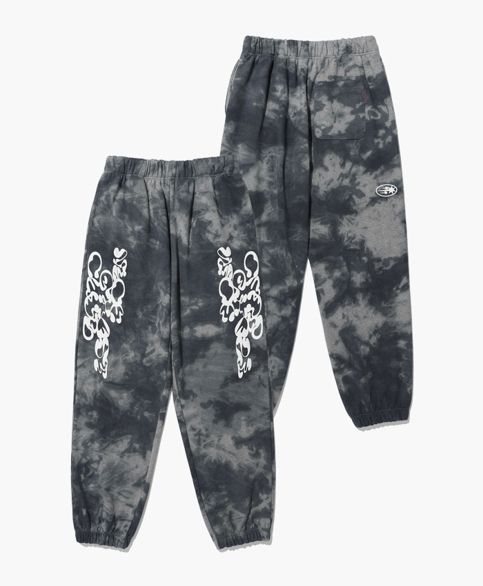 BLEACH DYING SWEATPANTS[NAVY]